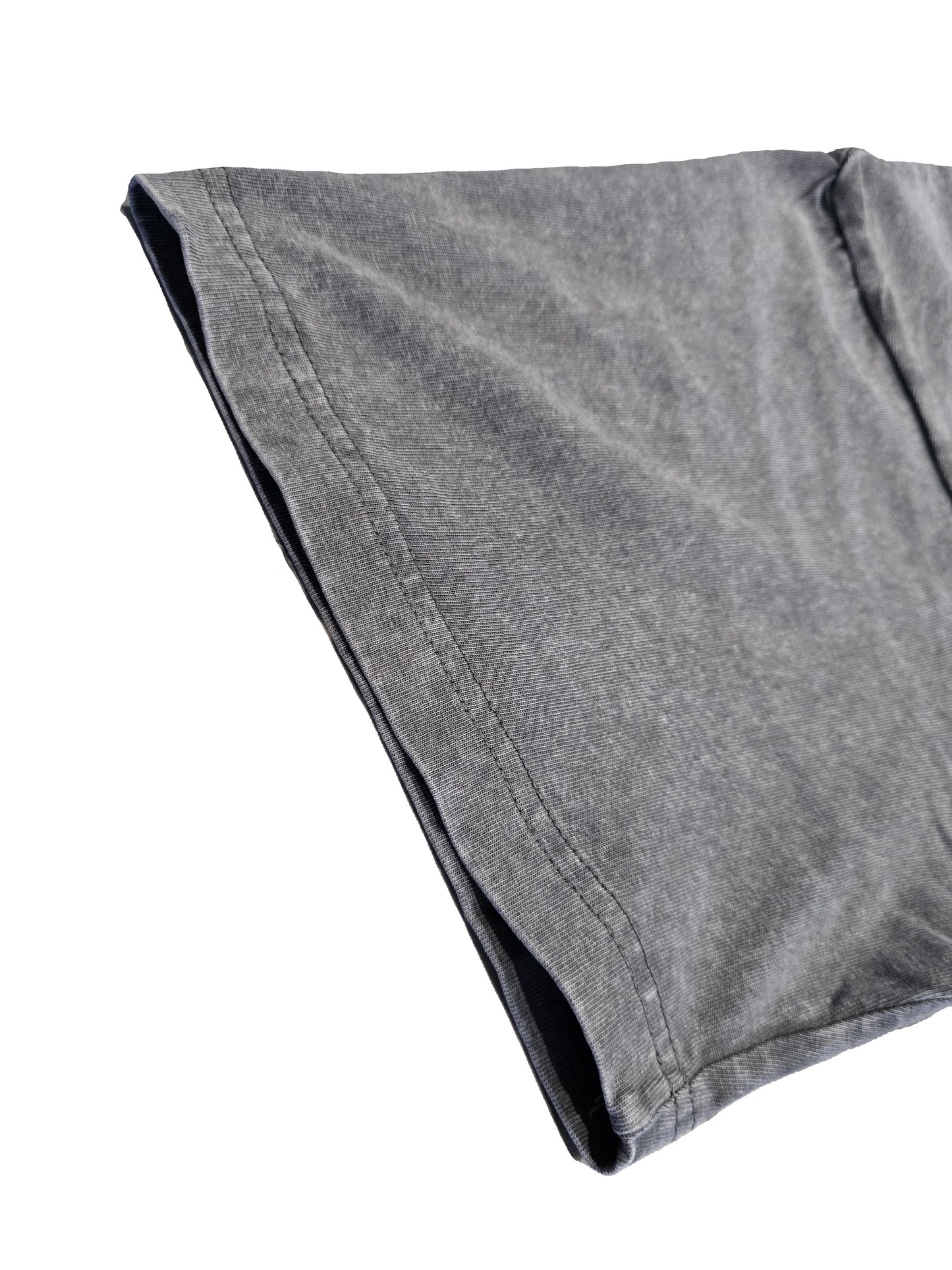 Oversized Acid Washed Puff Writing Kaizen Logo T-shirt Light Grey