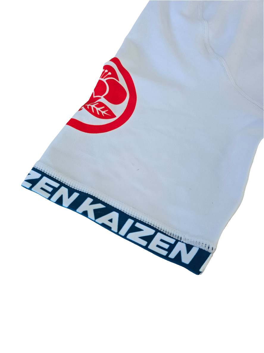 KEEP IT FLOWING WHITE/NAVY RASHGUARD