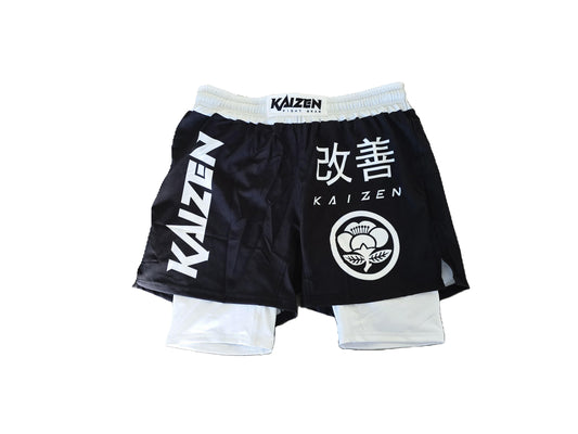 KAIZEN 2 IN 1 HYBRID MMA GLADIATOR STYLE SHORTS