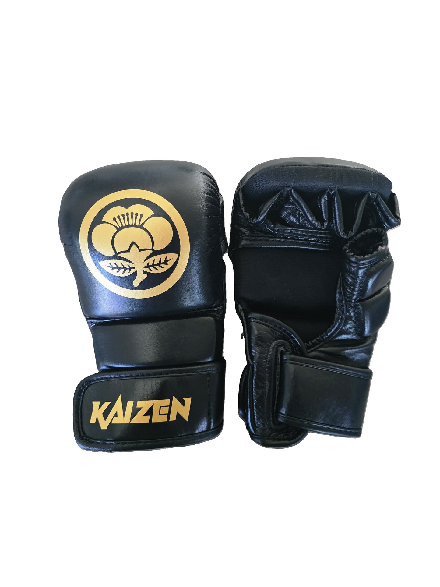 KAIZEN IMPROVEMENT SERIES BLACK/GOLD 7OZ SPARRING MMA GRAPPLING GLOVES
