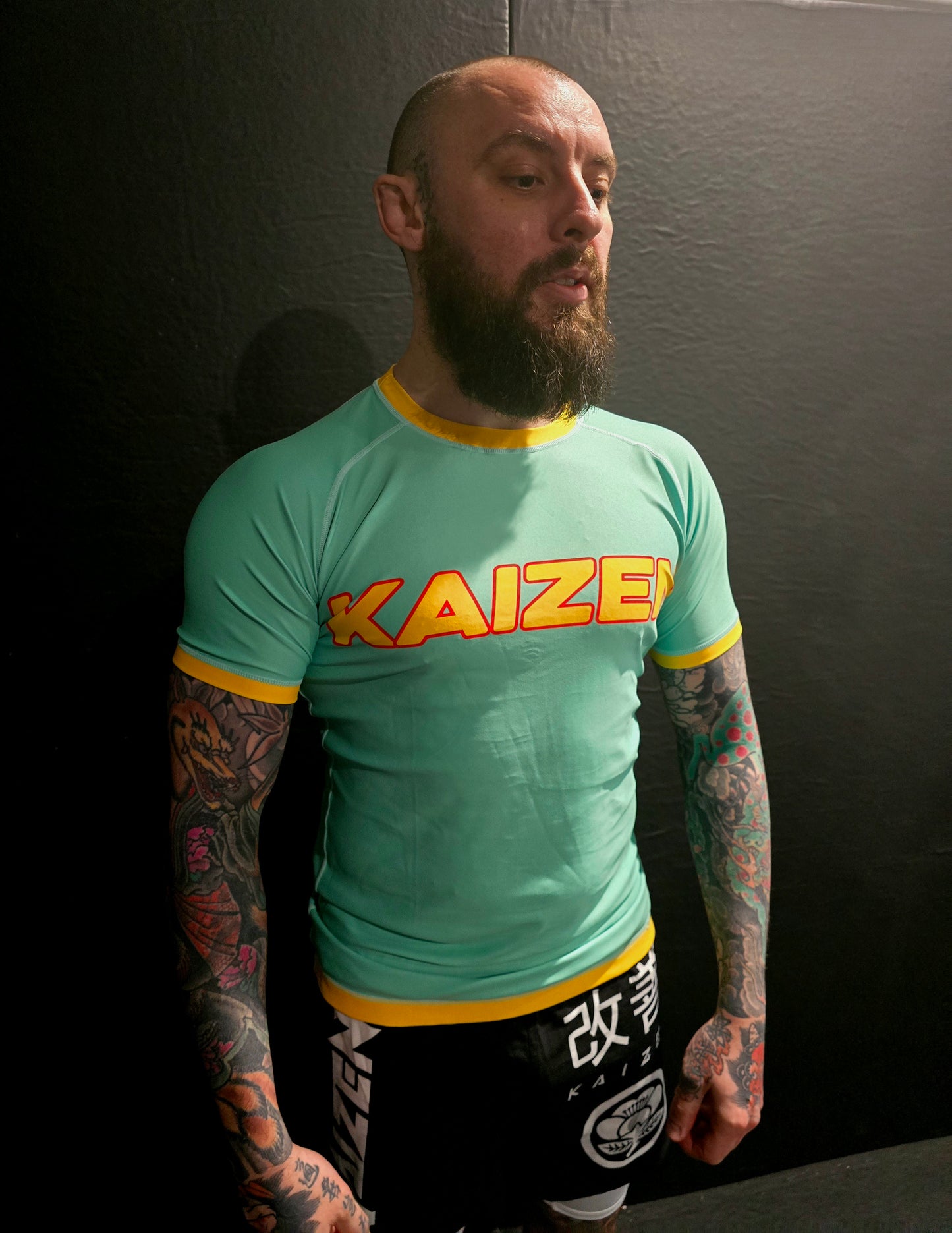 APEX TEAL AND GOLD RASHGUARD