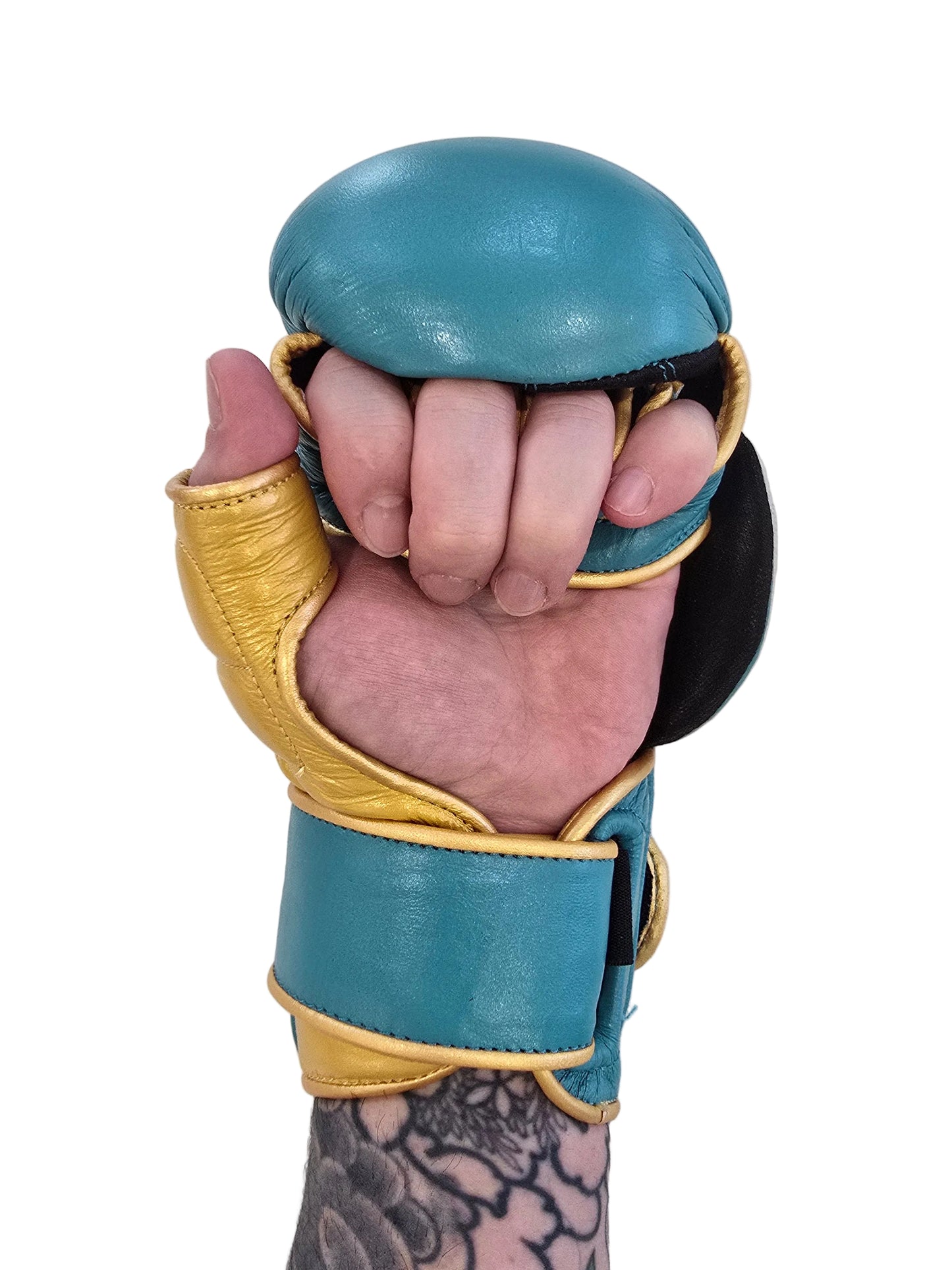 KAIZEN EMERALD/GOLD PRO MMA SPARRING GLOVES