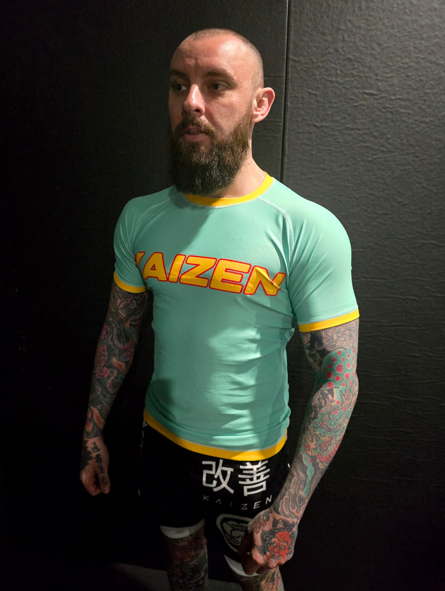 APEX TEAL AND GOLD RASHGUARD