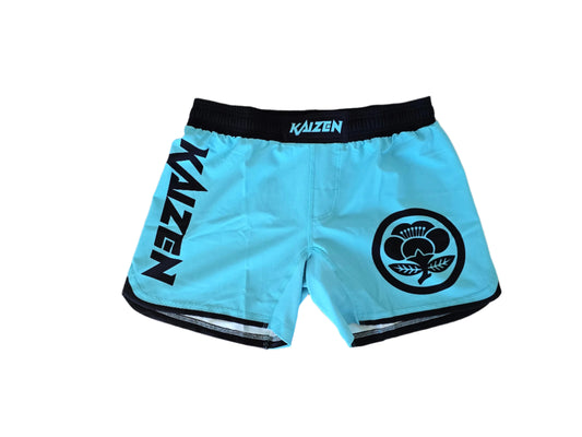 PHILOSOPHY BLUE AND BLACK GRAPPLING SHORTS