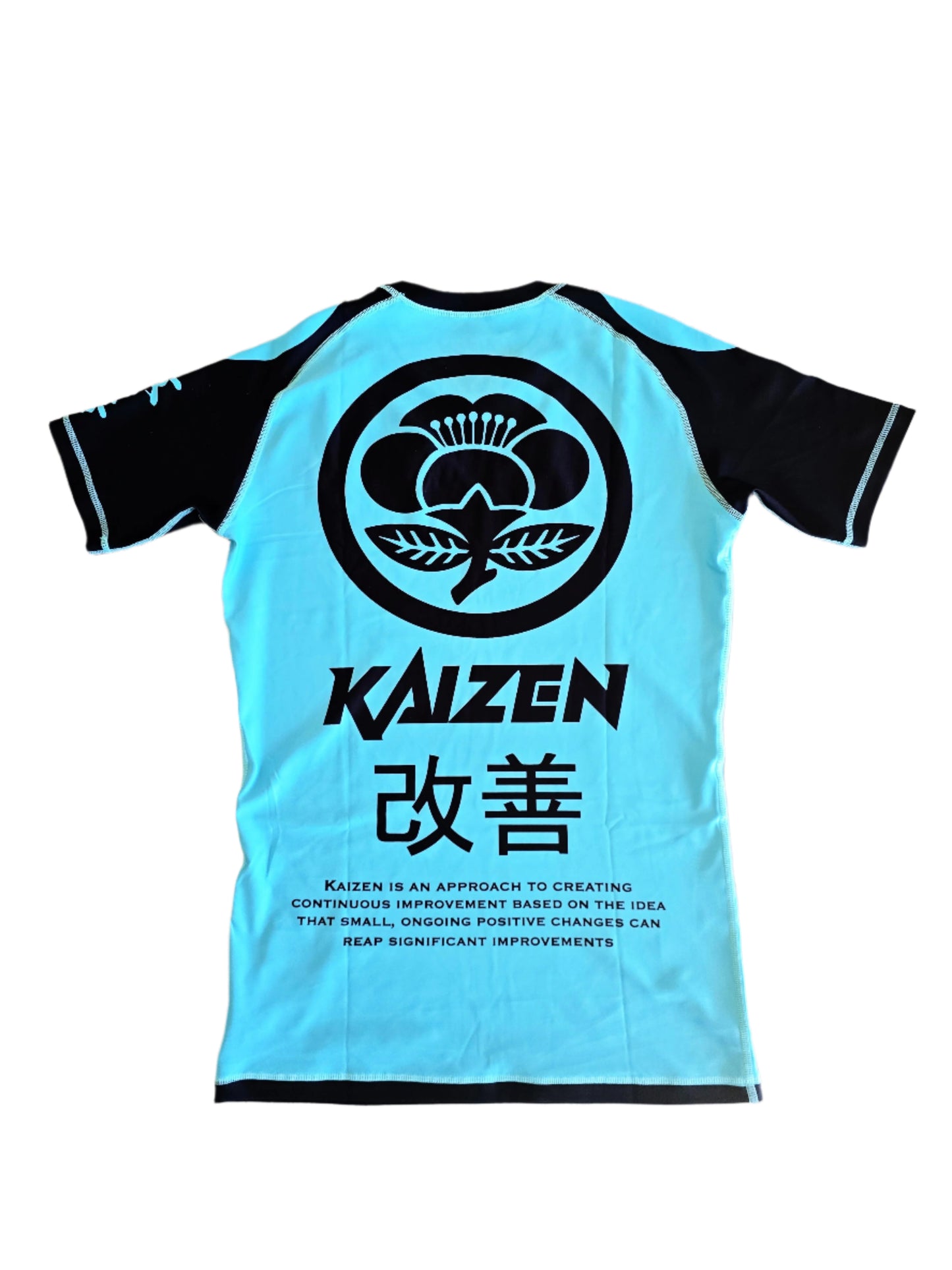 PHILOSOPHY BLUE AND BLACK RASHGUARD