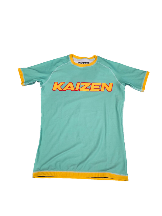 APEX TEAL AND GOLD RASHGUARD
