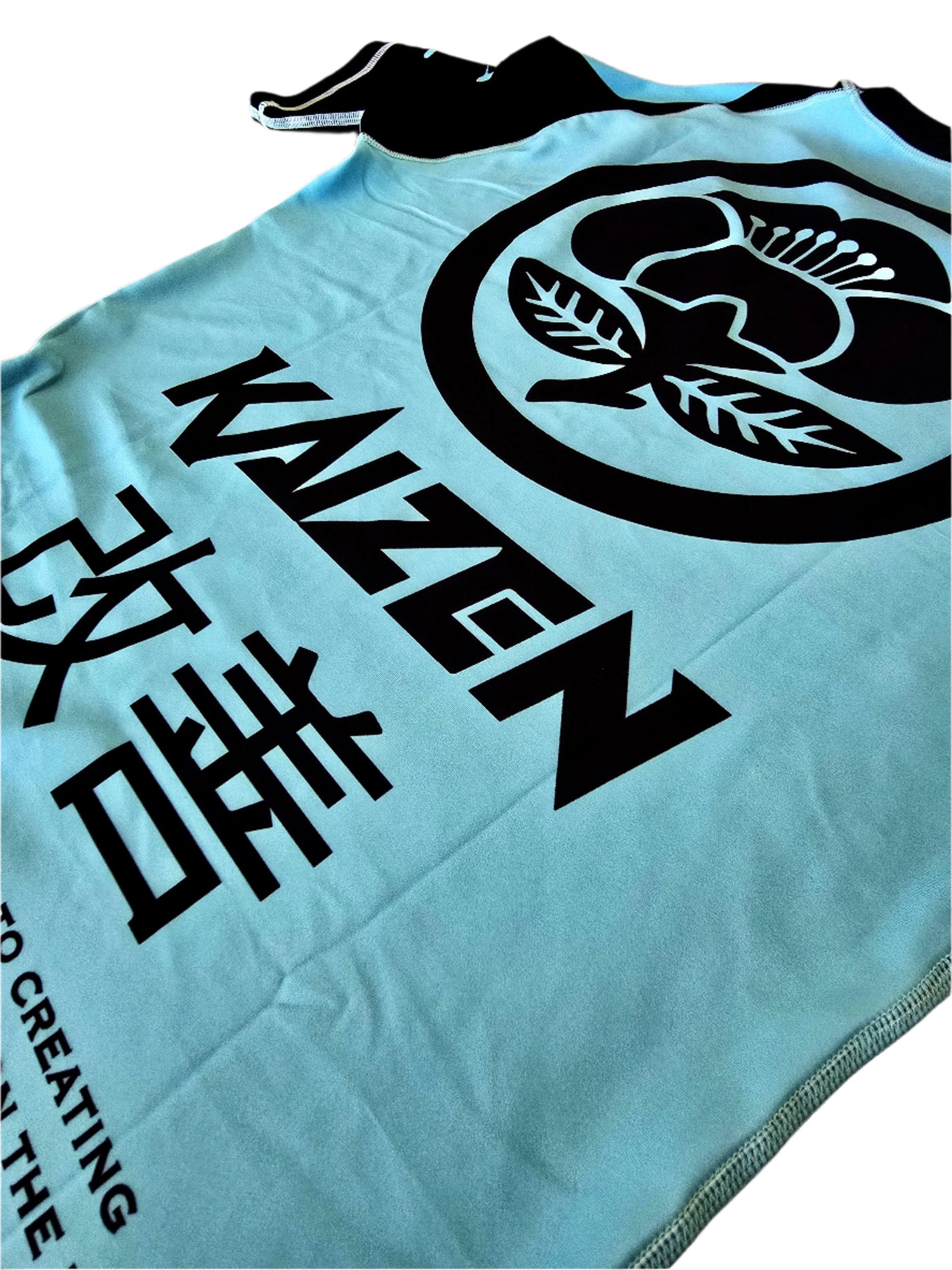 PHILOSOPHY BLUE AND BLACK RASHGUARD