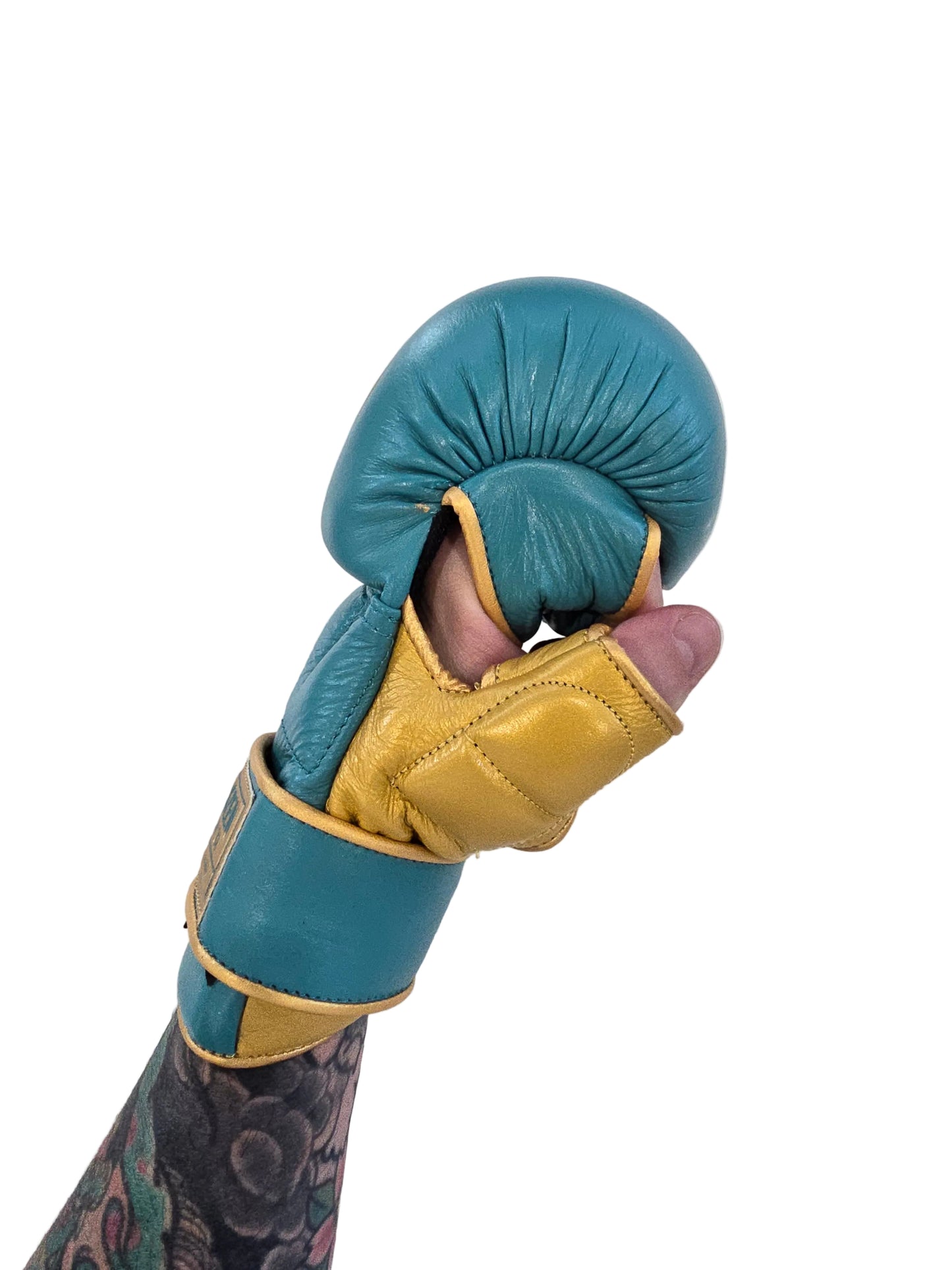 KAIZEN EMERALD/GOLD PRO MMA SPARRING GLOVES